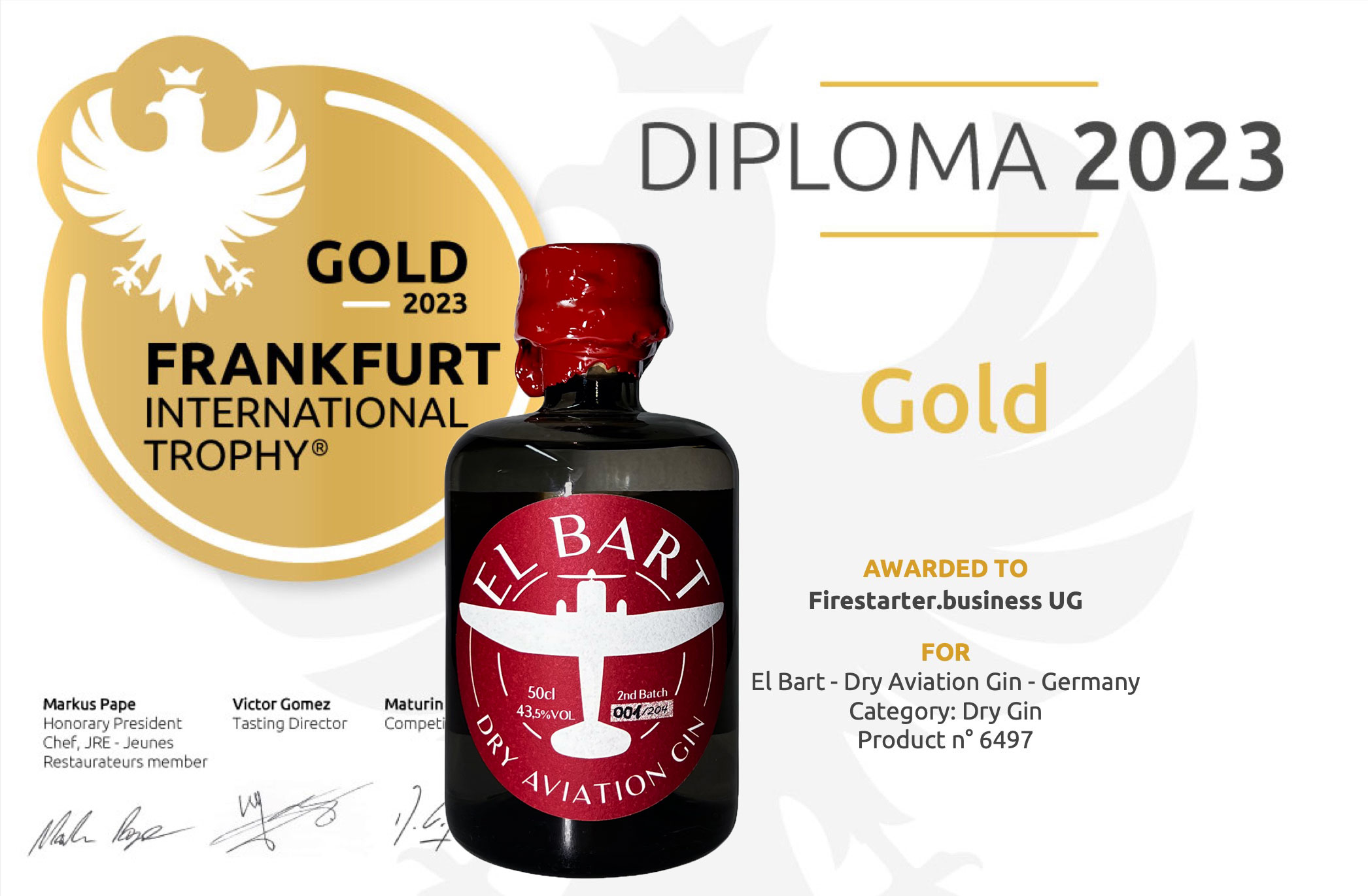 El Bart gewinnt Goldmedaille bei der 6. Edition der Frankfurt International Trophy